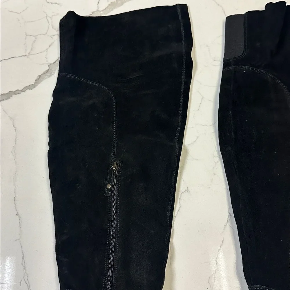 Anthropologie x Kelsi Dagger Logan Over-The-Knee Boots Black Suede US 8 New